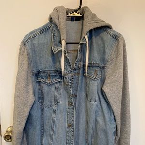 H&M Denim Jacket with Hoodie, L